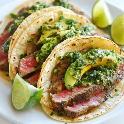 Savory Steak Tacos with Chimichurri Recipe