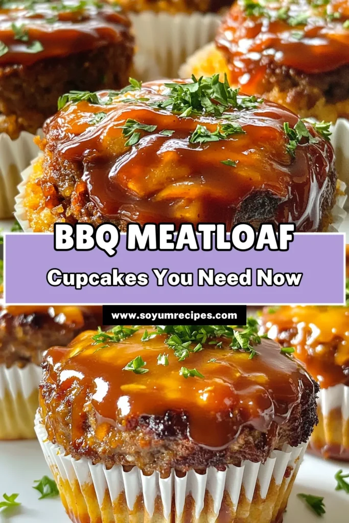 Treat your taste buds to these delicious BBQ meatloaf cupcakes, a savory meatloaf recipe that's perfect for any occasion. With easy meatloaf cupcakes made from ground beef, these mini delights are topped with your favorite BBQ sauce for an added kick. Bake a batch and enjoy this unique twist on a classic dish! Click to save this recipe and impress your family with these flavorful meatloaf cupcakes. #BBQmeatloafcupcakes #SavoryMeatloafRecipe #EasyMeatloafCupcakes #GroundBeefCupcakes