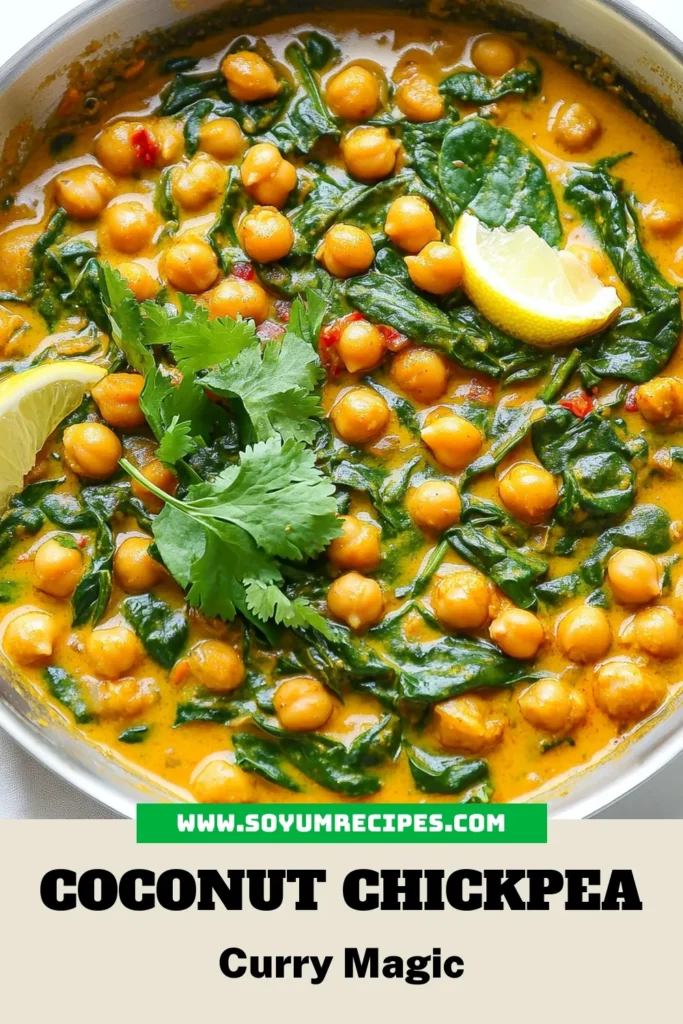 Discover the delightful Chickpea Curry Recipe that’s quick and satisfying! This vegan coconut curry is a perfect choice for easy chickpea dishes, delivering a burst of flavors with every bite. Packed with nutrients, it’s an ideal healthy curry recipe for busy weeknights or cozy dinners. Try this vegetarian chickpea curry to impress your guests or enjoy a simple meal at home. Save this recipe for a tasty and effortless option! #ChickpeaCurry #VeganCoconutCurry #HealthyRecipes #EasyDishes