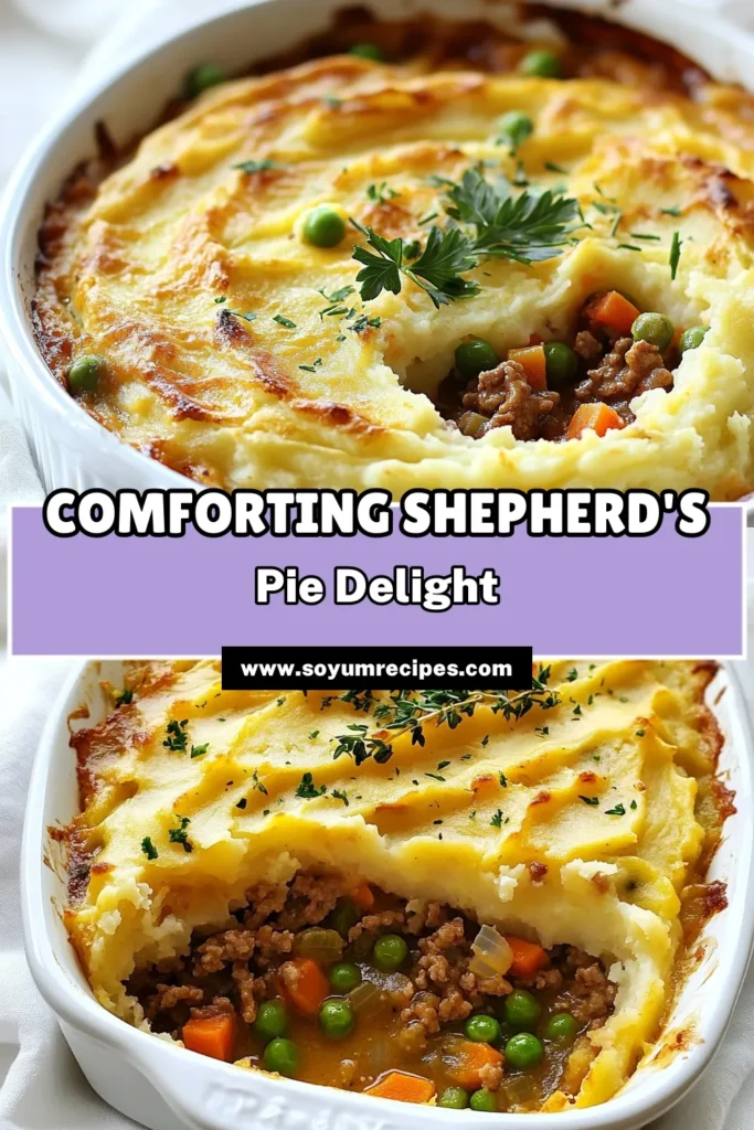 Indulge in this cozy cottage shepherd's pie recipe that's perfect for comfort food lovers! Made with ground lamb, fresh veggies, and topped with a creamy mashed potato topping, this dish is a delicious way to warm up your family on chilly nights. Whether you stick to the classic or try the ground beef variation, this easy homemade shepherd's pie is a must-try. Save this recipe for your next meal! #ComfortFood #ShepherdsPie #HomemadeRecipes #CozyEats