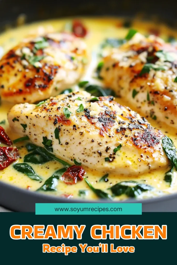 Discover this high protein chicken recipe that's perfect for a healthy chicken dinner! Our creamy chicken dish combines tender chicken breasts with Greek yogurt for a rich, flavorful sauce. Packed with nutrients from fresh spinach and sun-dried tomatoes, this Greek yogurt chicken is a delicious way to fuel your day. Quick and easy, it’s a must-try! Save this recipe for your next meal! #HealthyDinner #HighProteinRecipe #CreamyChicken #GreekYogurtChicken