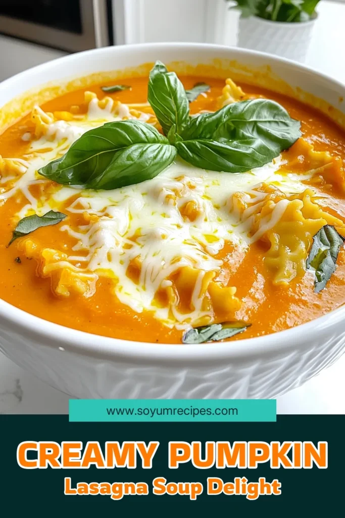 Warm up this fall with our delicious Slow Cooker Pumpkin Lasagna Soup! This comforting dish blends the rich flavors of pumpkin, ground turkey, and gooey cheese, all cooked slowly to perfection. Perfect for busy weeknights, this recipe is easy to make and offers a delightful twist on classic lasagna. Click through for the full recipe and elevate your soup game today! #PumpkinRecipes #SlowCooker #ComfortFood #FallCooking