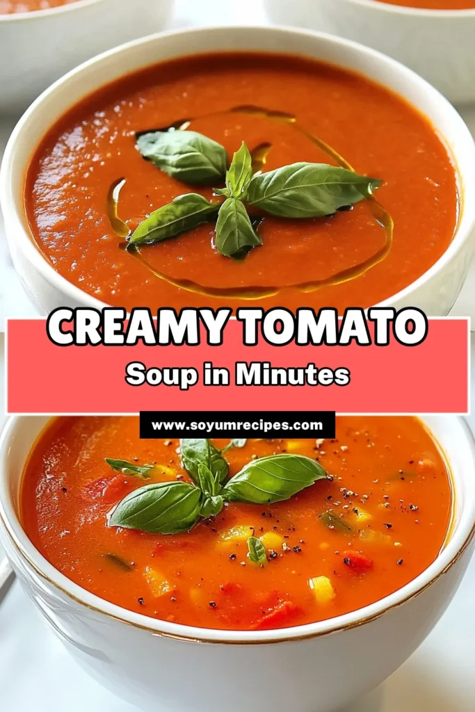 Savor the deliciously cozy vibes of our Velvet Tomato Soup! This creamy tomato soup recipe is a delightful mix of ripe tomatoes, aromatic veggies, and the rich creaminess of coconut milk, making it a perfect vegan tomato soup for any occasion. Try this easy tomato soup recipe and enjoy a healthy, flavorful meal in just 40 minutes. Perfect for chilly days! Save this recipe for your next cooking adventure! #TomatoSoup #VeganRecipes #SoupSeason #CoconutMilkSoup
