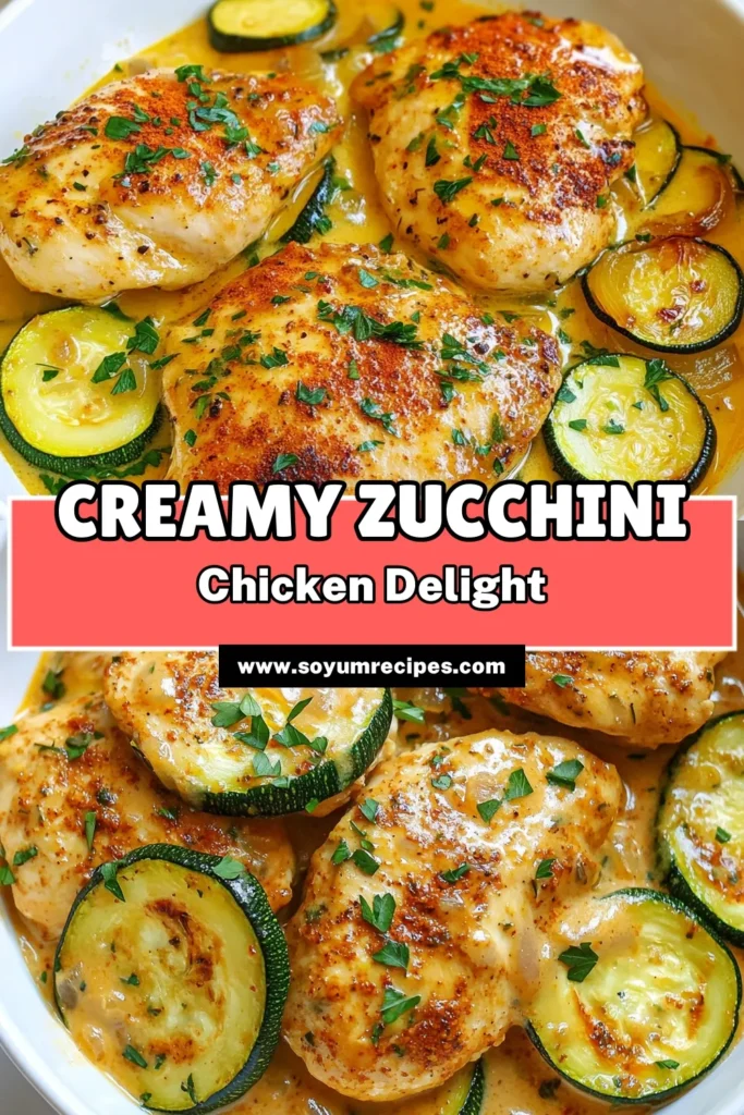 Discover the delightful Creamy Paprika Zucchini Chicken, an easy chicken with zucchini recipe that combines tender chicken breasts with luscious heavy cream. This paprika chicken dish is not only flavorful but also quick to make, perfect for busy nights. Enjoy every bite of this creamy paprika chicken that’s sure to impress! Save this Zucchini chicken recipe for a delicious weeknight dinner! #CreamyPaprikaChicken #ZucchiniChickenRecipe #EasyChickenWithZucchini #PaprikaChickenDish