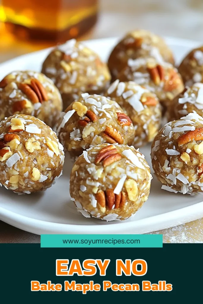 Looking for a quick and delicious snack? Try these No Bake Maple Pecan Energy Balls! Packed with wholesome ingredients like rolled oats, pecans, and almond butter, they're perfect for an energizing boost any time of day. With just 10 minutes of prep and no baking required, you'll have a tasty treat that's easy to make. Click to explore this simple recipe and fuel your day! #NoBakeRecipes #EnergyBalls #HealthySnacks #MaplePecan