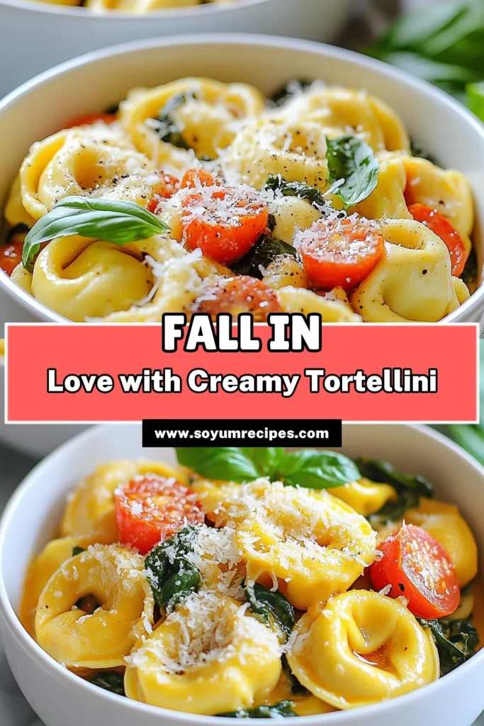 Looking for a delicious and romantic meal idea? Try this Marry Me Tortellini recipe! This creamy tortellini dish combines cheese tortellini with a luscious cheese tortellini sauce, fresh spinach, and savory tomatoes for an easy tortellini dinner that's sure to impress. Perfect for weeknights or special occasions. Don't miss out—save this Italian pasta recipe today! #MarryMeTortellini #TortelliniRecipe #EasyDinner #ItalianPasta