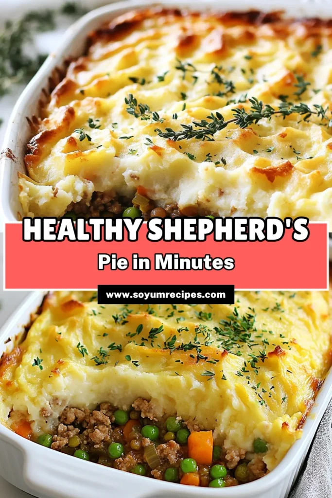 Try this delicious protein-packed shepherd's pie that’s both healthy and satisfying! Featuring lean ground turkey, lentils, and a creamy cauliflower topping, this low-carb shepherd's pie is perfect for any meal. Our healthy shepherd's pie recipe is easy to follow and packed with flavor. Impress your family with this ground turkey shepherd's pie or a hearty lentil shepherd's pie. Save this recipe for later! #HealthyEating #ShepherdsPie #LowCarb #ProteinPacked