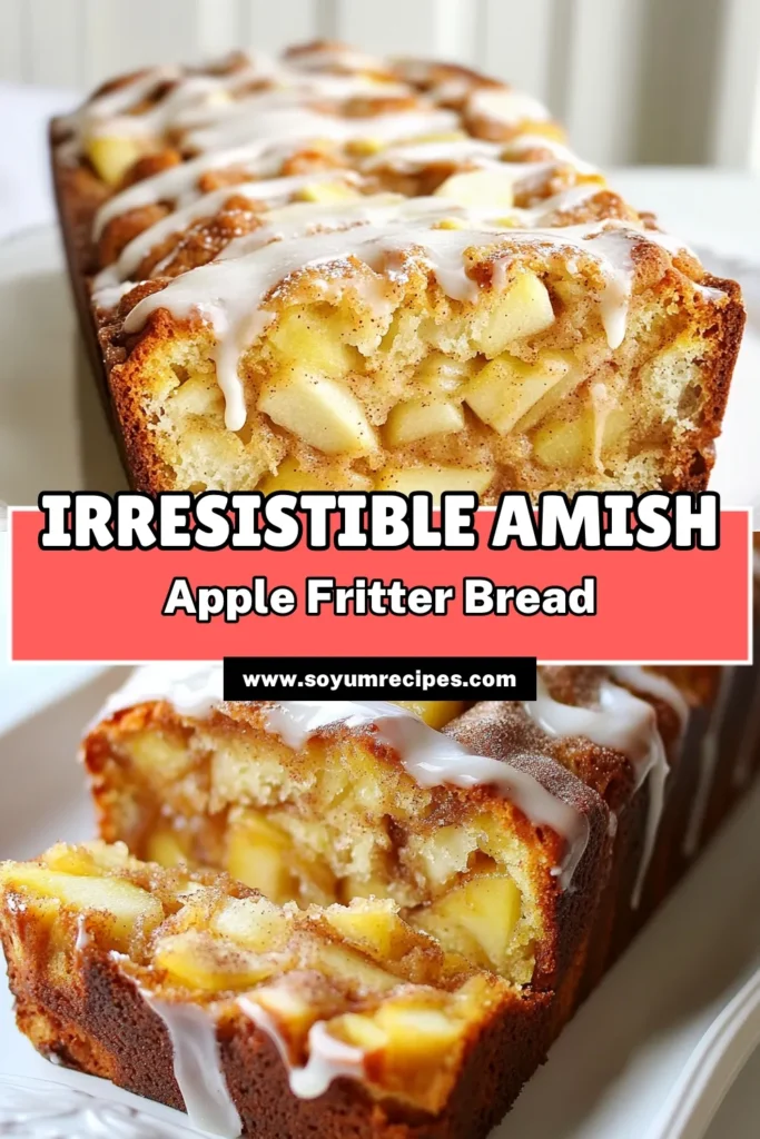 Discover the delightful taste of Amish Apple Fritter Bread, an easy apple dessert that’s perfect for any occasion. This homemade apple bread combines tart apples and warm cinnamon, making it the ultimate cinnamon apple loaf. With simple ingredients and straightforward steps, this apple fritter recipe is ideal for beginners. Treat yourself to a slice of comfort and enjoy the delicious aroma filling your kitchen! Save this recipe now! #AppleFritterRecipe #CinnamonAppleLoaf #HomemadeAppleBread #EasyAppleDessert