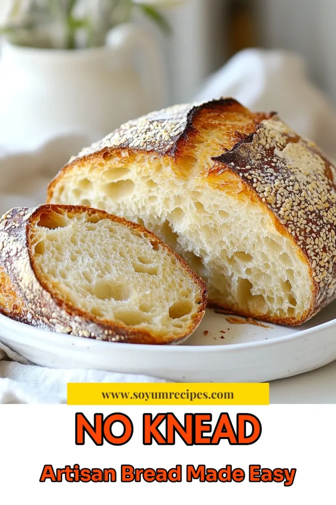 Discover the joy of baking with this easy no knead bread recipe! This artisan bread recipe creates delicious, crusty Dutch oven bread with minimal effort. Say goodbye to complex techniques—make homemade bread without kneading that’s perfect for any meal. With just a few simple ingredients, you can enjoy freshly baked bread right from your oven. Follow this easy step-by-step guide and elevate your baking game. Save this recipe for your next baking adventure! #NoKneadBread #ArtisanBreadRecipe #EasyBreadRecipe #DutchOvenBread