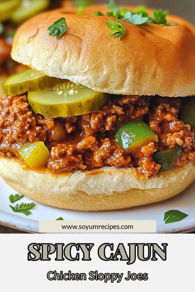 Spice up your dinner with these delicious Cajun chicken sloppy joes! This easy sloppy joes recipe uses ground chicken and zesty Cajun seasoning for a tasty twist on classic comfort food. Perfect for busy evenings, these spicy chicken sandwiches are sure to impress. Serve them on toasted buns and enjoy the explosion of flavor. Try this Cajun seasoning recipe tonight and elevate your meal! Save for later! #CajunChickenSloppyJoes #GroundChickenRecipe #EasySloppyJoes #SpicyChickenSandwiches