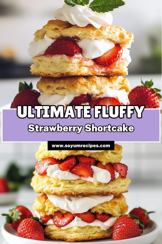 Indulge in this delightful strawberry shortcake recipe that promises a fluffy shortcake dessert perfect for any occasion! Featuring fresh strawberries and an easy biscuit recipe, this homemade strawberry shortcake is sure to impress. With simple steps, you can create a fresh strawberry dessert that’s both delicious and visually stunning. Try it today for a sweet treat! Save this recipe! #StrawberryShortcake #FluffyDessert #FreshStrawberry #BiscuitRecipe