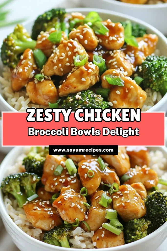 Looking for a delicious chicken and broccoli recipe that’s also a healthy dinner idea? Try these zesty chicken bowls! This garlic sauce-infused ginger garlic chicken dish served over fluffy brown rice is a perfect balance of flavors and nutrition. Simple to make and satisfying, it's one of the best brown rice bowl recipes you'll find. Save this recipe for your next meal! #HealthyDinnerIdeas #ChickenAndBroccoli #ZestyChickenBowls #BrownRiceBowls