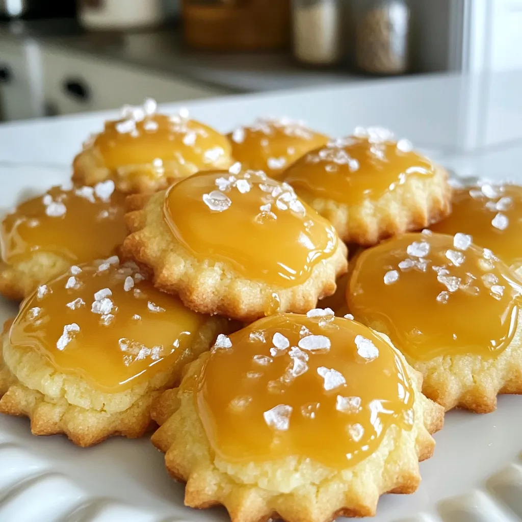 To make these salted caramel cheesecake cookies, you need a few key ingredients: - 1 cup cream cheese, softened - 1/2 cup unsalted butter, softened - 1 cup granulated sugar - 1/2 cup brown sugar, packed - 1 large egg - 1 teaspoon vanilla extract - 2 cups all-purpose flour - 1/2 teaspoon baking soda - 1/4 teaspoon salt - 1/2 cup caramel sauce (store-bought or homemade) - 1/2 teaspoon sea salt flakes (for topping) These ingredients create a rich, creamy, and sweet cookie that will impress anyone. You will need some basic tools to make your cookies: - Mixing bowls - Electric mixer - Measuring cups and spoons - Baking sheet - Parchment paper - Cookie scoop or tablespoon - Wire rack These supplies help you mix, bake, and cool your cookies with ease. Adding special touches can enhance your cookies. Consider these options: - Extra caramel sauce for drizzling - Chopped nuts, like pecans or walnuts - Chocolate chips for a sweet twist - A sprinkle of cocoa powder for a bold flavor These toppings can add flavor and visual appeal to your delicious cookies. {{ingredient_image_1}} Start by preheating your oven to 350°F (175°C). While it heats up, line a baking sheet with parchment paper. This step keeps your cookies from sticking. It also makes cleanup easy later. Make sure to use a large enough baking sheet. You will bake many cookies at once. In a large mixing bowl, combine the softened cream cheese and unsalted butter. Use a mixer to blend until the mix is smooth and fluffy. Next, add the granulated sugar and brown sugar. Beat this mixture until well combined. Then, crack in one large egg and pour in the vanilla extract. Mix again until everything is fully combined. In another bowl, whisk together the all-purpose flour, baking soda, and salt. Gradually add this dry mix to your wet ingredients. Stir until a dough forms. Finally, stir in 1/3 cup of caramel sauce. This adds flavor and sweetness to the dough. Now it's time to bake. Use a cookie scoop or a tablespoon to drop rounded balls of dough onto your prepared baking sheet. Leave enough space between each cookie. Drizzle the remaining caramel sauce over the top of each cookie. Finish with a sprinkle of sea salt flakes. Bake the cookies in your preheated oven for 10-12 minutes. Watch for the edges to turn lightly golden. Once baked, let the cookies cool on the baking sheet for 5 minutes. After that, transfer them to a wire rack to cool completely. Enjoy the sweet smell filling your kitchen! Making Salted Caramel Cheesecake Cookies can be fun, but some mistakes can ruin them. Here are key mistakes to watch for: - Overmixing the dough: This can make cookies tough. Mix just until combined. - Not measuring flour correctly: Too much flour can lead to dry cookies. Use the spoon-and-level method. - Skipping the cooling time: Don’t rush to move cookies before they cool. They need time to set and firm up. - Using cold ingredients: Make sure your cream cheese and butter are softened. Cold ingredients won’t mix well. Want your cookies to be soft and chewy? Follow these tips: - Use room temperature ingredients: This helps create a smooth dough. - Chill the dough: If you have time, chill the dough for 30 minutes. This keeps cookies from spreading too much. - Watch the baking time: Take them out when the edges are golden. They will harden as they cool. - Don’t skip the caramel drizzle: It adds flavor and moisture, making cookies extra tasty. Serve your cookies in style with these ideas: - Garnish with extra caramel sauce: Drizzle it on a plate for a beautiful look. - Add a sprinkle of sea salt: It enhances the flavor and looks great. - Pair with ice cream: Vanilla or salted caramel ice cream makes a perfect match. - Consider themed serving: Use seasonal plates or napkins for fun occasions. Pro Tips Chill the Dough: For thicker, chewier cookies, refrigerate the dough for at least 30 minutes before baking. This allows the flavors to meld and improves the cookie's structure. Caramel Sauce Quality: Use high-quality caramel sauce for the best flavor. If using store-bought, opt for a brand that uses real ingredients for a richer taste. Even Baking: Make sure to rotate the baking sheet halfway through the baking time to ensure even baking, especially if your oven has hot spots. Storage Tips: Store cookies in an airtight container at room temperature for up to a week. For longer freshness, consider freezing them, and then thaw before serving. {{image_2}} You can change the flavor of these cookies easily. Try adding chocolate chips for a sweet twist. You can also use white chocolate for a creamy taste. For a fruity kick, mix in dried cranberries or cherries. Nuts like pecans or walnuts can add a nice crunch. If you want a spiced flavor, add a pinch of cinnamon or nutmeg. Making these cookies gluten-free is simple. Just swap the all-purpose flour for gluten-free flour. Many brands work well for baking. Make sure to check the label to avoid any hidden gluten. The taste and texture will still be great. You can enjoy the same salted caramel goodness without worry. You can make these cookies fit any season. For fall, add pumpkin spice to the dough. In winter, use peppermint extract for a holiday touch. You can even shape the cookies into festive designs. Use colored sugar or sprinkles for fun decorations. These cookies can become a family favorite for every holiday! To keep your cookies fresh, place them in an airtight container. Use parchment paper between layers to avoid sticking. Store them at room temperature for up to five days. If you want them to last longer, consider refrigeration. Just remember to bring them back to room temp before eating. Freezing cookies is easy! First, let them cool completely. Then, place them in a single layer on a baking sheet. Freeze for about an hour until firm. After that, transfer them to a freezer-safe bag or container. You can freeze the cookies for up to three months. This way, you always have a sweet treat ready! To enjoy your cookies warm, preheat your oven to 350°F (175°C). Place the cookies on a baking sheet for about five minutes. This warms them up nicely and softens the caramel. You can also use the microwave. Heat each cookie for about 10-15 seconds. Enjoy them fresh and gooey! To make these cookies chewier, you can add an extra egg yolk. The yolk brings moisture. This small change gives the cookies a lovely soft texture. You can also reduce the baking time by a minute or two. Less time in the oven keeps the centers soft. Yes, you can use different types of caramel! You might try dulce de leche or homemade caramel sauce. Just make sure it is thick enough to hold its shape. Thin caramel may spread too much while baking. If you need a substitute for cream cheese, use mascarpone cheese. It has a similar texture and taste. You can also try Greek yogurt for a lighter option. Just keep in mind that this may change the flavor slightly. These cookies last about a week when stored correctly. Keep them in an airtight container. They stay fresh and tasty for several days. If you want to keep them longer, you can freeze them. Just layer them with parchment paper and freeze in a sealed bag. In this post, we explored how to make salted caramel cheesecake cookies. We looked at key ingredients, baking supplies, and tasty toppings. You learned step-by-step instructions for mixing and baking cookies. I shared tips to avoid common mistakes and achieve the best texture. Variations included gluten-free options and seasonal flavors. Finally, I provided storage tips and answered your frequently asked questions. With all this, you can bake cookies that impress! Enjoy making and sharing these treats with friends and family.