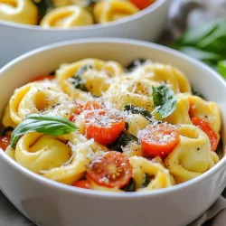 - 12 oz cheese tortellini (fresh or frozen) - 1 tablespoon olive oil - 4 cloves garlic, minced - 1 cup heavy cream - 1 cup diced tomatoes (canned or fresh) - 1/2 teaspoon red pepper flakes (adjust to taste) - 1 teaspoon Italian seasoning - Salt and pepper to taste - 1 cup fresh spinach, roughly chopped - 1/2 cup grated Parmesan cheese - Fresh basil leaves for garnish - Additional vegetables (e.g., bell peppers, mushrooms) - Protein options (e.g., chicken, shrimp) - Flavor boosters (e.g., lemon zest, sundried tomatoes) I love how this dish combines simple ingredients to create something amazing. You can use fresh or frozen cheese tortellini. I often choose fresh because it cooks quickly. Olive oil gives a nice base, while garlic adds a fragrant kick. Heavy cream makes the sauce rich and creamy. Diced tomatoes add color and flavor, balancing the cream. Red pepper flakes give a gentle heat. You can adjust this based on your taste. Italian seasoning adds depth, while salt and pepper enhance all the flavors. Fresh spinach brings in a pop of color and nutrition. Finally, grated Parmesan cheese melts into the sauce, making it even tastier. If you want to personalize the dish, consider some add-ins. Bell peppers and mushrooms can add more veggies. Chicken or shrimp can turn this into a heartier meal. For a bright twist, add lemon zest or sundried tomatoes for extra flavor. This dish is all about making it your own! {{ingredient_image_1}} To boil tortellini, fill a large pot with salted water. Bring it to a rolling boil. Add the cheese tortellini and cook as directed on the package. It usually takes about 3-5 minutes. Check for al dente texture; it should be firm yet tender. After cooking, drain the tortellini well and set aside. For the garlic, heat olive oil in a large skillet over medium heat. Add minced garlic and sauté for about 1 minute. Watch closely to prevent burning. You want the garlic fragrant, not brown. Timing is key here; it enhances the flavor of the whole dish. To make the cream sauce, pour the heavy cream into the skillet with the garlic. Bring it to a gentle simmer. Next, add diced tomatoes, red pepper flakes, and Italian seasoning. Stir well to mix. Season with salt and pepper. This sauce needs to be creamy but not too thick. Now, stir in the chopped spinach and let it wilt for about 2-3 minutes. Make sure to stir occasionally. Once the spinach is wilted, add the cooked tortellini to the skillet. Toss gently to coat the tortellini in the creamy sauce. Sprinkle in the grated Parmesan cheese and mix until it melts. This step is crucial for a rich flavor. To make Marry Me Tortellini just right, you can adjust the spiciness. A pinch of red pepper flakes can add a nice kick. Start with half a teaspoon. Taste it, then add more if you like. This lets you control the heat to match your taste. Adding more vegetables can balance the richness of the cream. Try bell peppers or mushrooms for extra flavor and texture. This makes the dish healthier and more colorful too. When plating Marry Me Tortellini, shallow bowls work best. This lets you show off the creamy sauce. Sprinkle extra Parmesan cheese on top for a cheesy touch. Fresh basil leaves add a pop of color and flavor. A light drizzle of olive oil can finish the dish beautifully. For the best results, use a large pot for boiling the tortellini. A non-stick skillet is great for making the sauce. It helps prevent sticking and burning. Essential kitchen tools include a sharp knife for chopping and a wooden spoon for stirring. These tools make the cooking process smooth and easy. Pro Tips Cook Tortellini Al Dente: Ensure the tortellini is cooked al dente for the best texture. It will continue to cook slightly when mixed with the sauce. Customize the Heat: Adjust the amount of red pepper flakes according to your spice preference. You can always add more, but it’s hard to take it out! Use Fresh Ingredients: Whenever possible, opt for fresh tomatoes and spinach to enhance the flavor and nutritional value of the dish. Perfect Presentation: For an elegant touch, serve in shallow bowls and add a swirl of olive oil on top before garnishing with basil and extra Parmesan. {{image_2}} You can easily make Marry Me Tortellini vegetarian. Just swap the cheese tortellini for a plant-based version. Many brands now offer great flavors. You can also add more veggies. Think bell peppers, zucchini, or mushrooms. This boosts nutrients and flavor. Try to use fresh spinach, too. It adds color and a nice texture. For those who need gluten-free options, there are plenty of choices. Look for gluten-free tortellini brands. They taste good and work well in this dish. When making the sauce, check the labels on your cream and seasonings. Make sure they are gluten-free. This keeps everyone at the table happy. Want to switch things up? Change the seasonings! You can try pesto for a fresh twist. A little lemon-garlic can also brighten the dish. Feeling adventurous? Add artichokes or olives for a fun flavor kick. These simple changes make the dish unique and exciting. To keep your Marry Me Tortellini fresh, store it in an airtight container. Place it in the fridge right away. This dish lasts about three to four days in the refrigerator. If you want to save it longer, consider freezing it. In the freezer, it can keep for up to three months. Just make sure to separate portions. This way, you can pull out only what you need. When reheating, I recommend using the stovetop. It helps keep the creamy texture. Add a splash of cream or water to help the sauce stay smooth. Heat it on low, stirring gently. If you prefer the microwave, use a microwave-safe dish. Cover it with a paper towel to prevent splatters. Heat in short bursts, stirring in between. This method works well but may not keep the sauce as creamy as the stovetop. The name "Marry Me" Tortellini comes from its rich flavor. Many say it tastes so good that it can inspire love. The creamy sauce, fresh spinach, and cheesy tortellini create a dish that feels special. It's perfect for a date night or special occasion. Yes, you can prepare this dish in advance. Cook the tortellini and sauce separately. Store them in the fridge for up to 2 days. When ready to serve, combine them and heat gently. This way, you save time on busy days. Serve Marry Me Tortellini in shallow bowls. Pair it with a side salad or garlic bread. A light white wine, like Pinot Grigio, complements the flavors well. Fresh basil on top adds a lovely touch. Absolutely! This dish is great for meal prep. You can scale the recipe up for batch cooking. Store portions in airtight containers. Reheat them for a quick, delicious meal during the week. This blog post explored the delicious Marry Me Tortellini. We covered key ingredients and options for add-ins. I shared step-by-step instructions for cooking and making the sauce. Tips helped you perfect this dish’s flavor and presentation. In final thoughts, the dish is versatile and easy to customize. Enjoy experimenting with different flavors and ingredients. Perfect for any meal, it is sure to impress!