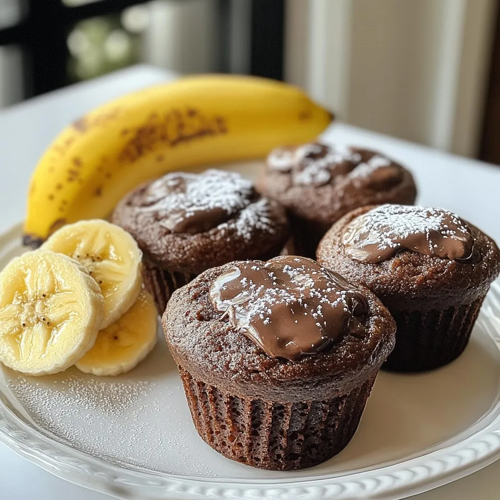 To make the best chocolate chip banana bread muffins, gather these key ingredients: - 3 ripe bananas, mashed - 1/3 cup melted coconut oil - 1/4 cup honey or maple syrup - 1 large egg - 1 teaspoon vanilla extract - 1 teaspoon baking soda - 1/2 teaspoon salt - 1 teaspoon ground cinnamon - 1 cup all-purpose flour - 1/2 cup semi-sweet chocolate chips - 1/4 cup chopped walnuts (optional) These ingredients work together to create a moist, sweet, and flavorful muffin. The ripe bananas add natural sweetness and moisture. Coconut oil gives a rich flavor and keeps the muffins soft. Honey or maple syrup adds a touch of sweetness without being too overpowering. The egg helps to bind everything together, while vanilla extract adds a lovely aroma. Baking soda is essential for leavening, making your muffins rise. Salt enhances all the flavors, and ground cinnamon brings warmth to the mix. All-purpose flour forms the base, while semi-sweet chocolate chips add that irresistible chocolatey goodness. If you want a nutty crunch, consider adding chopped walnuts. This combination ensures each bite is a delightful treat! {{ingredient_image_1}} First, set your oven to 350°F (175°C). This temperature is perfect for baking muffins. While the oven heats up, prepare your muffin tin. You can either line it with paper liners or lightly grease it with some oil. This step helps the muffins come out easily. In a large bowl, take your three ripe bananas and mash them well. Add in 1/3 cup of melted coconut oil. Mix them until they blend smoothly. Next, pour in 1/4 cup of honey or maple syrup. Then, crack in one large egg and add 1 teaspoon of vanilla extract. Stir everything together until it looks nice and smooth. In a separate bowl, grab a whisk. Combine 1 teaspoon of baking soda, 1/2 teaspoon of salt, and 1 teaspoon of ground cinnamon. Then, add 1 cup of all-purpose flour. Whisk all these dry ingredients together until they are well mixed. This ensures even flavor in your muffins. Now, it’s time to combine the wet and dry mixtures. Gradually add the dry mix into the wet mix. Use a spatula to fold the two together gently. Be careful not to over-mix; just mix until you can’t see any dry flour. If you want to make them extra special, fold in 1/2 cup of semi-sweet chocolate chips and 1/4 cup of chopped walnuts. Spoon the batter into your prepared muffin tin. Fill each cup about 2/3 full. This allows room for the muffins to rise. Bake them in the oven for 18-20 minutes. You can check if they are done by inserting a toothpick in the center. If it comes out clean, your muffins are ready. Once baked, take the muffins out of the oven. Let them cool in the tin for about 5-10 minutes. After that, transfer them to a wire rack to cool completely. For a lovely presentation, arrange the muffins on a wooden cutting board. You can dust them with a light sprinkle of powdered sugar and serve them warm with sliced bananas. To get the best muffins, avoid over-mixing. When you mix the wet and dry ingredients, do it gently. You want the batter to be just combined. If you mix too much, your muffins can turn out tough and dry. Remember, lumps are okay! If you want to switch up the sweetener, honey and maple syrup are great choices. Both add a nice flavor. Honey makes the muffins sweet and moist. Maple syrup brings a unique taste. Use the same amount as you would for honey. Just remember, both options can change the final flavor a bit. To boost the flavor, you can play with the vanilla extract. Adding a bit more can make your muffins more fragrant. You might also try a splash of almond extract for a twist. Cinnamon is already in the mix, but nutmeg or pumpkin spice can shine, too. These little changes can make a big difference! Pro Tips Use Overripe Bananas: The riper the bananas, the sweeter and more flavorful your muffins will be. Look for bananas with brown spots for the best results. Don’t Overmix: When combining the wet and dry ingredients, mix just until combined. Overmixing can lead to dense muffins. Experiment with Mix-ins: Feel free to add dried fruits, nuts, or even seeds to customize your muffins. These add texture and flavor! Store Properly: To keep your muffins fresh, store them in an airtight container at room temperature for up to 3 days, or freeze for longer storage. {{image_2}} You can use whole wheat flour for a healthier twist. Whole wheat flour adds fiber and nutrients to your muffins. It also gives a nutty taste. You can replace all-purpose flour with whole wheat flour in a 1:1 ratio. The muffins may be denser, but they will still taste great. For gluten-free options, try using almond flour or a gluten-free blend. Almond flour adds a nice moistness and a subtle flavor. A gluten-free blend often has a mix of flours and starches. Be sure to check the blend for baking soda and salt to keep the flavor balanced. Want to spice things up? You can add spices like nutmeg or pumpkin spice. These spices give the muffins a warm, cozy flavor. Start with 1/2 teaspoon and adjust based on your taste. Cinnamon and nutmeg work well together for a classic combo, too! To keep your chocolate chip banana bread muffins fresh, follow these easy tips: - Cool Completely: Let the muffins cool fully on a wire rack. - Use an Airtight Container: Store them in an airtight container. This keeps moisture in and prevents them from drying out. - Keep at Room Temperature: You can store them at room temperature for up to three days. - Use Paper Towels: Place a paper towel in the container. This absorbs extra moisture and helps keep the muffins soft. If you want to save some for later, freezing is a great option. Here’s how: - Wrap Individually: Wrap each muffin in plastic wrap. This prevents freezer burn. - Place in a Freezer Bag: Put the wrapped muffins in a freezer bag. Remove as much air as possible before sealing. - Label the Bag: Write the date on the bag to track how long they’ve been frozen. - Freeze for Up to Three Months: You can keep them in the freezer for up to three months. When you’re ready to enjoy, just reheat them: - Thaw Overnight: Take out the muffins and let them thaw in the fridge overnight. - Warm in the Oven: Preheat your oven to 350°F (175°C) and warm the muffins for about 10 minutes. This way, your chocolate chip banana bread muffins will taste fresh and delicious! Yes, you can use frozen bananas. Just thaw them first. This makes them soft and easy to mash. They also add great flavor to the muffins. Your muffins are done when a toothpick comes out clean. Stick it in the center of a muffin. If it’s clean, the muffins are ready. They should also look golden and spring back when touched. You can use melted butter or vegetable oil. Both will work well in this recipe. They give the muffins a lovely moistness and flavor. To make vegan muffins, replace the egg with a flax egg. Mix one tablespoon of flaxseed meal with three tablespoons of water. Let it sit for a few minutes. You can also use maple syrup instead of honey. Absolutely! You can add nuts, dried fruit, or even peanut butter chips. Be creative! Just remember to keep the total amount similar to the chocolate chips. You learned how to make tasty muffins using simple ingredients. We discussed mixing wet and dry ingredients, baking, and cooling. I shared tips for perfect texture and flavor. Remember, you can modify this recipe to fit your needs. Try different flavors or healthier options. Store your muffins properly to keep them fresh. Enjoy your delicious creation!