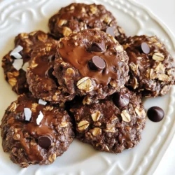 - 1 cup rolled oats - 1/2 cup creamy peanut butter - 1/2 cup unsweetened cocoa powder - 1/2 cup honey or maple syrup - 1/4 cup melted coconut oil - 1 teaspoon vanilla extract - 1/4 teaspoon salt - 1/2 cup dark chocolate chips - Optional: 1/4 cup shredded coconut To start, you need rolled oats. They give the cookies a nice texture. Then, creamy peanut butter adds a rich and nutty flavor. Unsweetened cocoa powder is key for that deep chocolate taste. Honey or maple syrup acts as a sweetener. You can choose either based on your taste. Next, melted coconut oil helps bind the cookies and adds healthy fats. You also need vanilla extract for a hint of warmth. A little salt balances the sweetness and enhances the other flavors. Dark chocolate chips add that extra chocolatey goodness. If you like, add shredded coconut for a fun texture. Gather these ingredients, and you’re ready to make a simple, tasty treat! {{ingredient_image_1}} First, grab a medium-sized bowl. Add 1 cup of rolled oats, 1/2 cup of unsweetened cocoa powder, and 1/4 teaspoon of salt. Stir them well. This helps spread the cocoa and salt evenly. Mix until you see no clumps. This step sets the base for your cookies. Next, take a separate microwave-safe bowl. Add 1/2 cup of creamy peanut butter, 1/2 cup of honey or maple syrup, and 1/4 cup of melted coconut oil. Heat this in the microwave for 30 seconds. Check it to see if it's warm. Stir it until everything blends together nicely. Then, add 1 teaspoon of vanilla extract to this mixture. Mix again until smooth. Now, pour your wet mix over the dry ingredients. Stir them together well. You want every oat to be coated. If you like chocolate, fold in 1/2 cup of dark chocolate chips and 1/4 cup of shredded coconut, if using. Grab a baking sheet and line it with parchment paper. Using a tablespoon or cookie scoop, drop spoonfuls of the mix onto the sheet. Press them down a bit to flatten. Finally, put your baking sheet in the fridge. Let the cookies chill for 30 minutes to an hour. This helps them firm up and become chewy. When they are set, take them out and enjoy your no-bake treats! To get the right texture, use rolled oats. They provide a nice chew. When mixing, ensure all oats are coated well. If you want a firmer cookie, add more cocoa powder. For a softer bite, use less cocoa. Chilling is key! Let the cookies rest in the fridge for at least 30 minutes. This helps them set and firm up nicely. You can adjust the recipe for different diets. If you need a nut-free option, use sunflower seed butter instead of peanut butter. To make it vegan, replace honey with maple syrup. For gluten-sensitive diets, rolled oats are usually safe. Always check labels to confirm they are gluten-free. If you want a lower-sugar treat, reduce the honey or syrup. You can also try sweetened cocoa powder for a twist. Presentation matters, even for no-bake cookies! Arrange the cookies on a fun plate. Add a sprinkle of dark chocolate chips or shredded coconut around them. This makes the dish look lively. You can stack them high for a more impressive display. Use colorful napkins to make the treats pop. Your friends and family will love how they look! Pro Tips Use Natural Sweeteners: Opt for honey or maple syrup depending on your preference; they add a unique flavor and moisture to the cookies. Chill for Better Texture: Allowing the cookies to chill in the refrigerator not only firms them up but also enhances the flavors as they meld together. Experiment with Mix-ins: Feel free to add nuts, seeds, or dried fruits to customize your cookies according to your taste and nutritional needs. Storage Tips: Store the cookies in an airtight container in the fridge for up to a week for optimal freshness. {{image_2}} You can add nuts or seeds for a crunchy twist. Try chopped almonds, walnuts, or pecans. Seeds like chia or flaxseed work well too. This boosts the nutrition and flavor. Simply mix in 1/4 cup of your choice when combining the dry ingredients. You can even toast the nuts for extra taste. Switching sweeteners can change your cookie's taste. Honey and maple syrup are great options. You can also try agave syrup or brown rice syrup. Each sweetener gives a different flavor. Just keep the amount the same as in the recipe. This way, your cookies stay sweet and tasty. Add unique flavors to make your cookies special. For a minty taste, mix in 1/2 teaspoon of mint extract. Almond extract is another fun choice. Just use 1/2 teaspoon for a nice almond flavor. You can also add a bit of espresso powder for a coffee kick. These twists make your no-bake cookies exciting and delicious! I love making no-bake chocolate oatmeal cookies. They are quick and easy. To keep them fresh, store them in an airtight container. This keeps moisture out and flavor in. You can stack the cookies with parchment paper between them. This way, they won't stick together. If you want to save some for later, freezing works great! Place the cookies in a single layer on a baking sheet. Freeze them for about an hour until firm. Then, move them to a freezer-safe bag or container. They can last up to three months in the freezer. To enjoy, just thaw them in the fridge overnight. To keep your no-bake cookies fresh, avoid heat and sunlight. Store them in a cool, dark place. If you live in a humid area, refrigeration helps. Just remember to use an airtight container. This ensures your cookies stay tasty and chewy for days. No-bake cookies can last about one week. Store them in an airtight container. Keep them in the fridge for best freshness. If they are left out, they may get too soft. Yes, you can use sun butter or soy nut butter. These are great nut-free options. They will give a similar taste and texture to the cookies. To make these cookies vegan, use maple syrup instead of honey. Replace creamy peanut butter with a vegan nut butter. Ensure your chocolate chips are dairy-free. Cookies can be too soft if the mixture is too wet. Make sure to measure the ingredients carefully. Chilling them longer can also help them firm up. This blog post covered how to make delicious no-bake cookies. I shared the key ingredients like oats, peanut butter, and cocoa powder. You learned step-by-step how to mix and chill the dough. Tips on texture and serving gave you extra tricks for success. I also shared variations and storage tips for you. Try these cookies for a sweet treat that fits your needs. Enjoy creating your own favorite flavors!