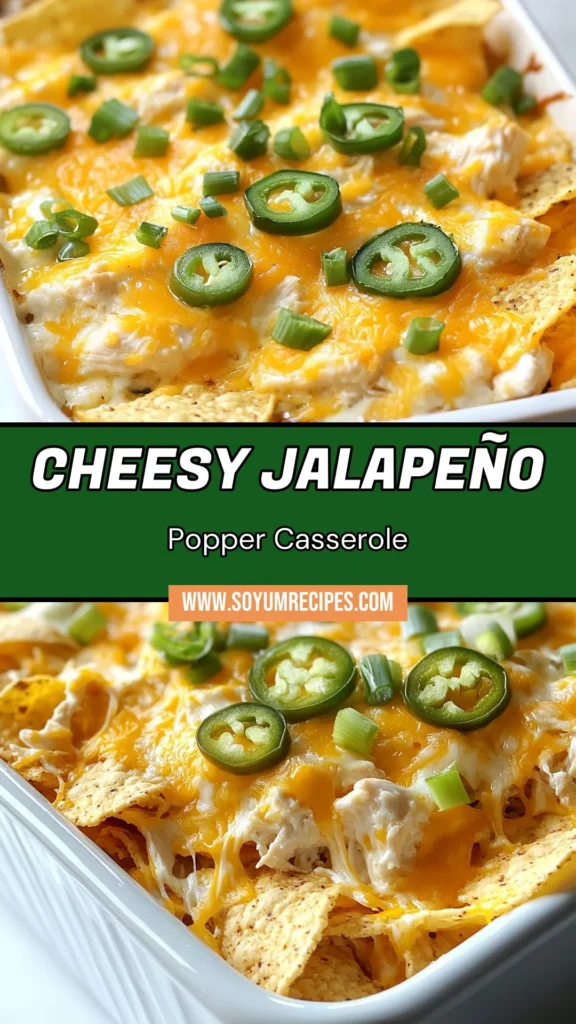 Looking for a mouthwatering and satisfying dinner idea? Try this jalapeño popper chicken casserole, a creamy chicken casserole recipe that's perfect for any occasion. This cheesy jalapeño casserole combines shredded chicken, cream cheese, and jalapeños, baked to perfection. It's one of the easiest chicken dinner recipes you'll ever make! Don't miss out on this baked jalapeño chicken dish—save it now for a delicious weeknight meal! #JalapeñoPopperCasserole #ChickenDinner #CheesyCasserole #EasyRecipes