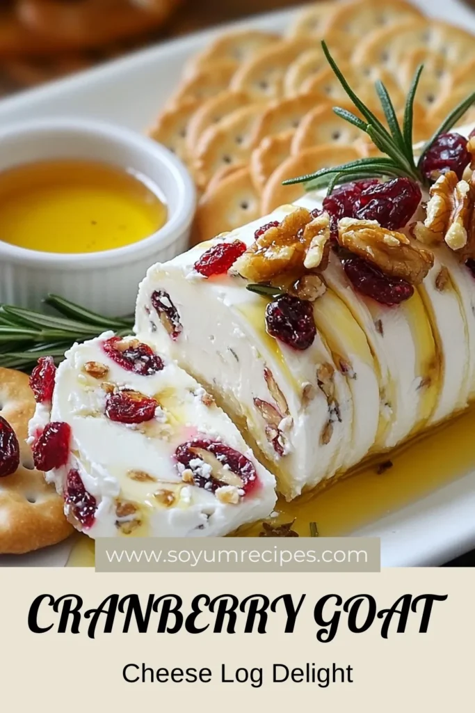 Discover the perfect holiday appetizer with this Rosemary Cranberry Goat Cheese Log! This easy cheese spreads recipe combines creamy goat cheese with sweet cranberries and crunchy walnuts, making it a delightful addition to any gathering. Serve it alongside crackers or sliced baguette for a show-stopping cheese log. Try this Goat Cheese Log Recipe for your next celebration, and impress your guests! Save this delicious idea now! #HolidayAppetizerIdeas #GoatCheeseLogRecipe #EasyCheeseSpreads #CranberryWalnutCheeseLog