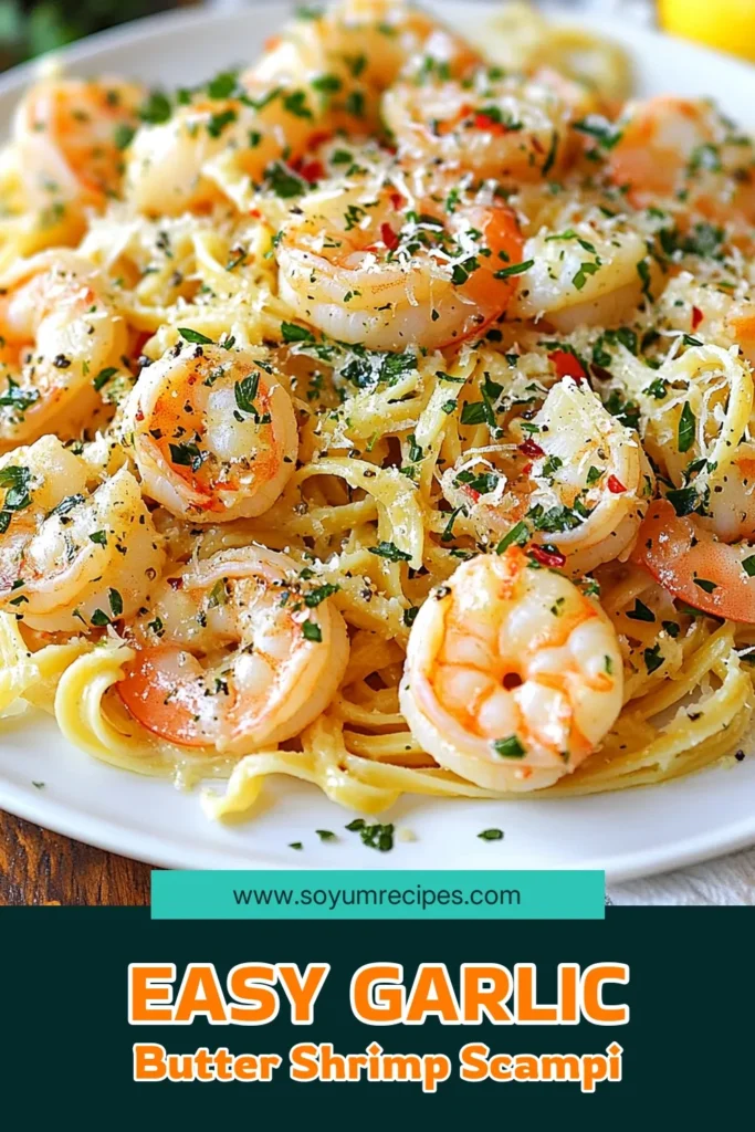 Discover this easy garlic butter shrimp scampi recipe that will transform your weeknight dinner! With perfectly cooked shrimp and al dente linguine, this quick seafood recipe is perfect for a cozy shrimp pasta dinner. Impress your family with this delicious garlic butter shrimp scampi—it's quick, simple, and bursting with flavor. Ready in just 20 minutes! Save this recipe and enjoy a delightful meal tonight! #ShrimpScampi #EasySeafoodRecipes #LinguineWithShrimp #PastaDinner