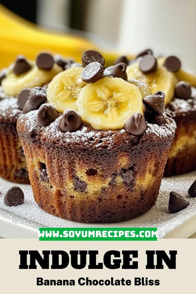 Indulge in these delicious chocolate chip banana bread muffins that are perfect for a quick snack or breakfast! This easy banana muffins recipe combines ripe bananas and coconut oil for a moist, decadent treat. With semi-sweet chocolate chips mixed in, these homemade chocolate chip muffins are sure to impress. Bake a batch today and savor the goodness! Don't forget to save this recipe! #BananaMuffins #ChocolateChipMuffins #Baking #MuffinRecipes