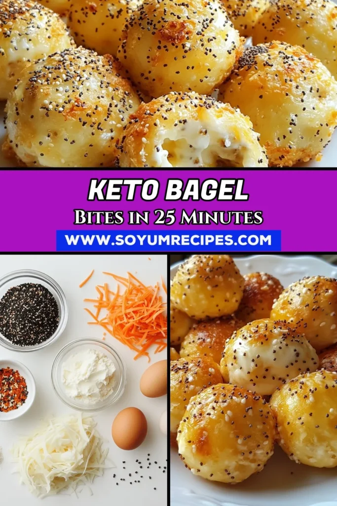 Try these Keto Everything Bagel Bites for a delicious low-carb snack recipe that's perfect for your keto lifestyle! Packed with mozzarella cheese bites and everything bagel seasoning, these gluten-free bagels are a game-changer. Easy to make in just 25 minutes, they’re ideal for snacking anytime. Don’t miss out on this tasty treat—save the recipe now! #KetoBagelBites #LowCarbSnacks #GlutenFreeBagels #RecipeIdeas