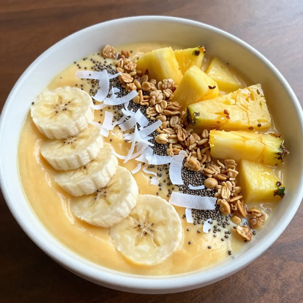 Coconut Pineapple Smoothie Bowl Energizing and Easy Recipe